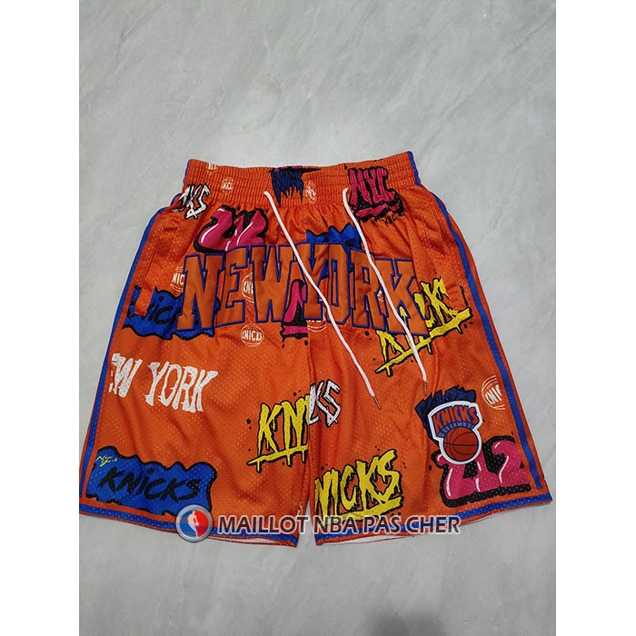 Short New York Knicks Slap Sticker 2024 Orange